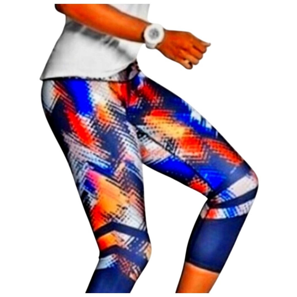 Athleta 1X Lava Sonar Capri‎ Leggings Women Activewear Athletic Pants RV $78